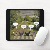 Waarom hebben de kippen de weg oversteken? muismat (Met muis)