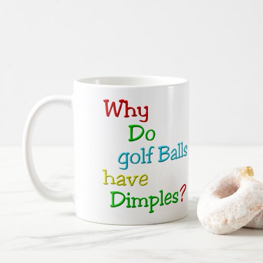 Waarom hebben Golfballen dieven? KoffieMok (Met donut)