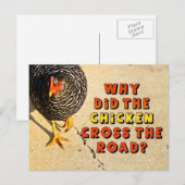 Waarom heeft de Chicken Cross de weg bewandeld? Briefkaart (Voorkant / Achterkant)