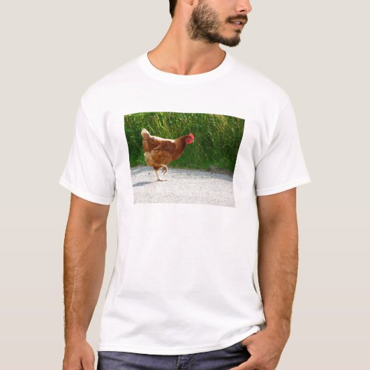 Waarom heeft de Chicken Cross de weg bewandeld? T-shirt (Voorkant)