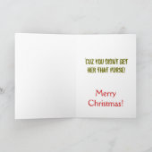 Waarom heeft de kerstman je niet die motor gegeven feestdagen kaart (Binnen)