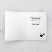 Waarom heeft het Turkije de weg oversteken? Grappi Feestdagen Kaart (Binnen)