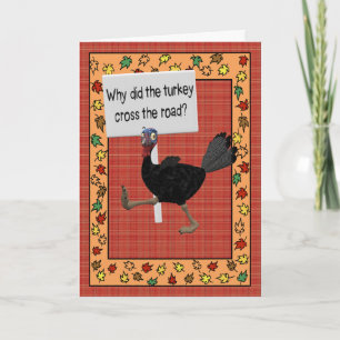 Waarom heeft het Turkije de weg oversteken? Grappi Feestdagen Kaart