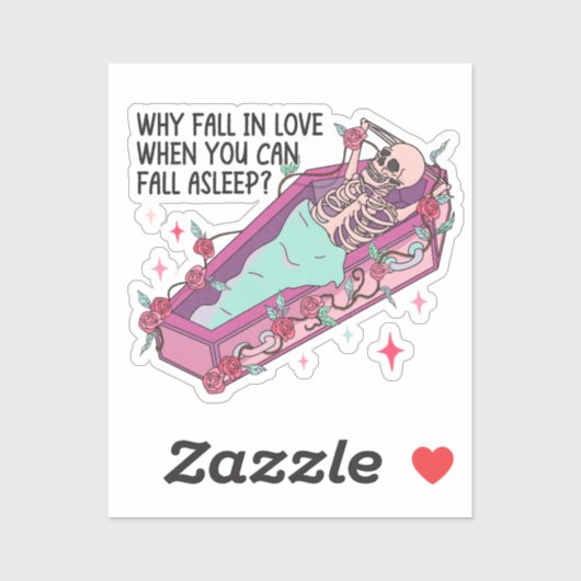 Waarom Herfst in Love Funny Anti Valentine Sticker (Vel)