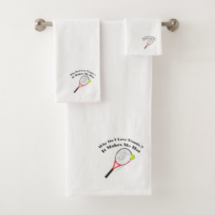 Waarom hou ik van tennis? Het maakt me warm Bad Handdoek