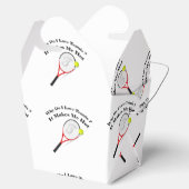 Waarom hou ik van tennis? Het maakt me warm Bedankdoosjes (Geopend)