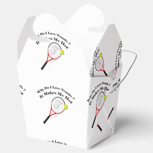 Waarom hou ik van tennis? Het maakt me warm Bedankdoosjes (Geopend)
