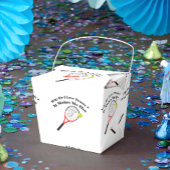 Waarom hou ik van tennis? Het maakt me warm Bedankdoosjes