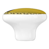 Waarom hou ik van tennis. Het maakt me warm (goud) Keramische Knop (Zijkant)