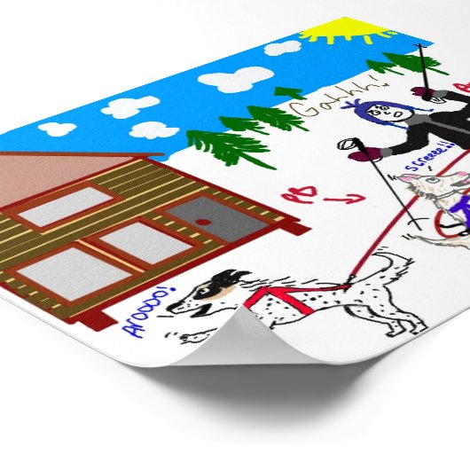 Waarom houden we van skijoring? poster (Hoek)