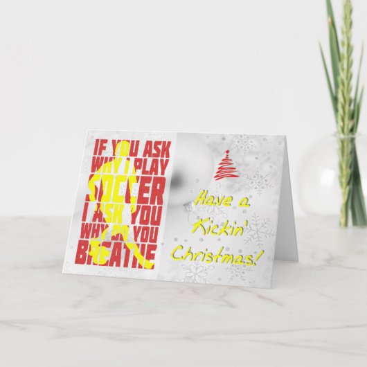 Waarom ik de Soccer Kaart Xmas Kaart speel (Voorkant)