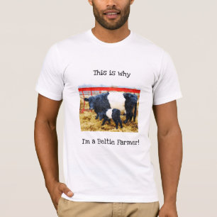 Waarom ik een Beltie Farmer Belted Galloway Koe Ca T-shirt