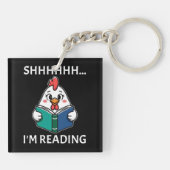 Waarom ik een boek lees over een geliefde van kipp sleutelhanger (Achterkant)