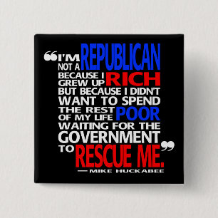 Waarom ik een Republikein ben - knop Vierkante Button 5,1 Cm