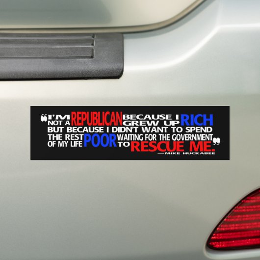 Waarom ik een Republikein-bumper-sticker ben Bumpersticker (Op auto)