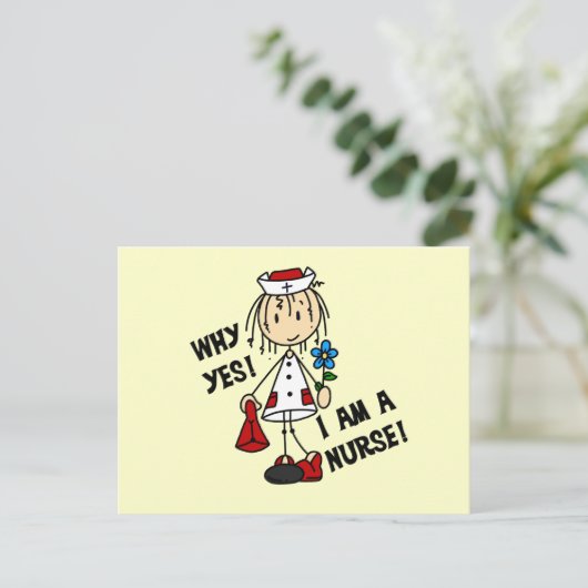 Waarom ik een verpleegster ben briefkaart (Staand voorkant)