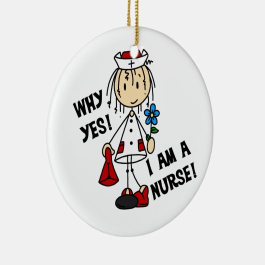 Waarom ik een verpleegster ben keramisch ornament (Rechts)