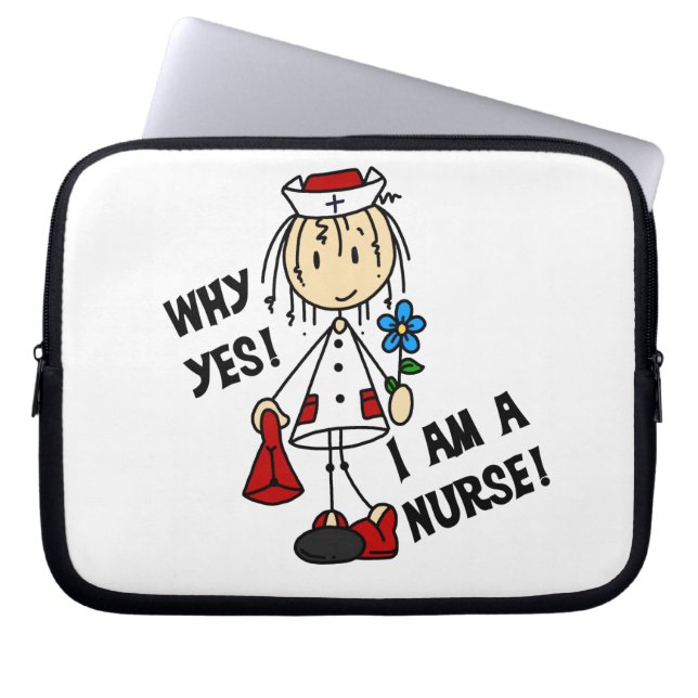 Waarom ik een verpleegster ben laptop sleeve (Voorkant)