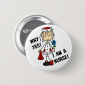 Waarom ik een verpleegster ben ronde button 5,7 cm (Voorkant /achterkant)