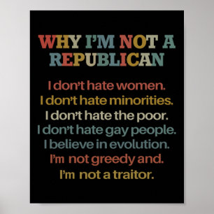 Waarom ik geen Republikein ben Ik haat vrouwen nie Poster