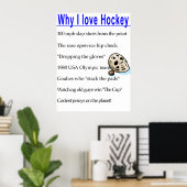 Waarom ik hou van Hockey Poster (Thuiskantoor)
