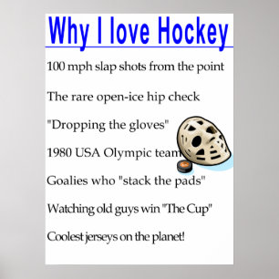 Waarom ik hou van Hockey Poster