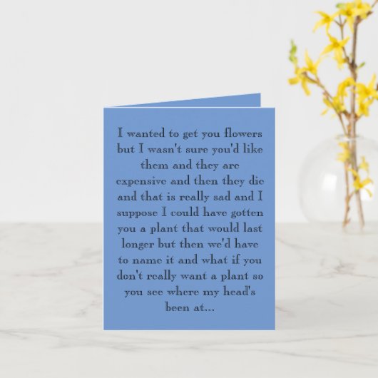 Waarom ik je geen Kaart heb gegeven (Gele Bloem)