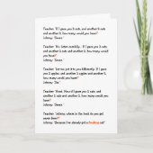 Waarom ik niet hou van grappige Wiskunde leraar Ne Feestdagen Kaart (Voorkant)