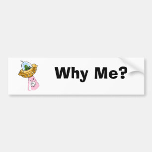 Waarom ik? UFO Sheep Abduction Bumpersticker