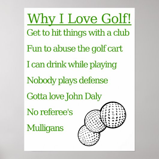 Waarom ik van Golf hou Poster (Voorkant)
