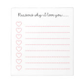 Waarom ik van je hou............. notitieblok (Voorkant)
