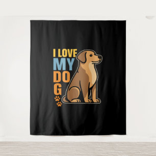 Waarom ik van mijn hond hou - Hartverwarmend Desig Wandkleed