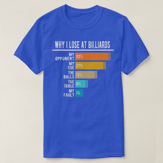 Waarom ik verlies bij Billiards T-shirt (Design voorkant)