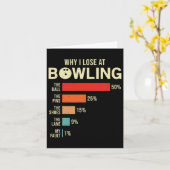 Waarom ik verlies bij Bowling Funny Bowler Kaart (Gele Bloem)