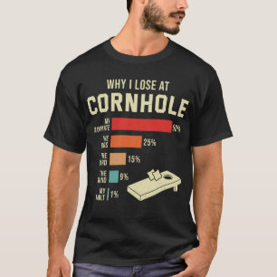 Waarom ik verlies bij Cornhole Funny Bags Game Pla T-shirt