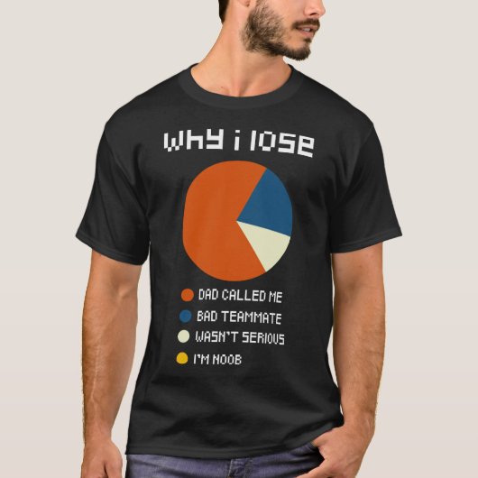 Waarom ik verlies, grappige videogames t-shirt (Voorkant)
