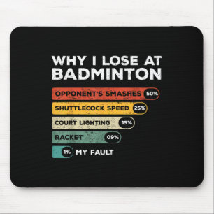 Waarom ik verlies met badminton grappig  muismat
