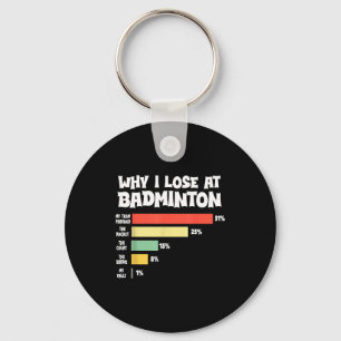 Waarom ik verlies met badminton Grappige excuses s Sleutelhanger