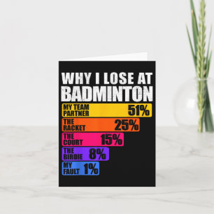 Waarom ik verlies met badminton humor kaart