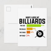 Waarom ik verlies met biljart briefkaart (Voorkant / Achterkant)