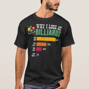 Waarom ik verlies met biljart pool speler sport sn t-shirt