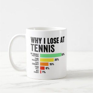 Waarom ik verlies met tennis Grappig tennis voor Koffiemok