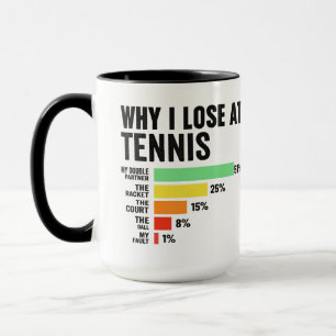 Waarom ik verlies met tennis   Grappig tennis voor Mok