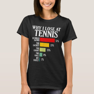 Waarom ik verlies met tennis - Grappige tennisspel T-shirt