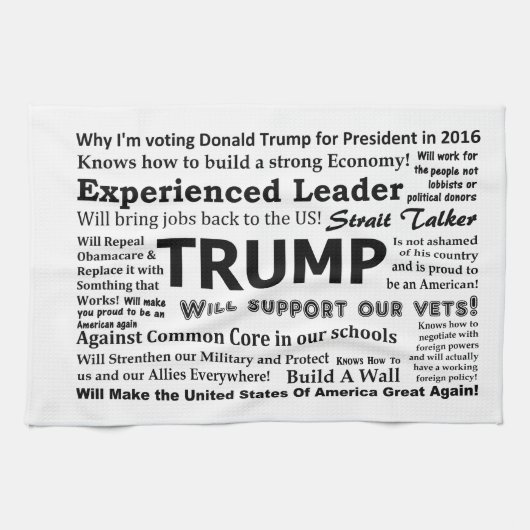 Waarom ik voor Donald Trump stem Theedoek (Horizontaal)
