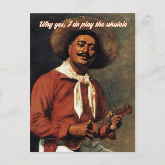 Waarom ik wel de Ukulele Card speel Briefkaart (Voorkant)
