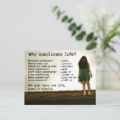 Waarom ingewikkelde citaat van het leven briefkaart (Staand voorkant)