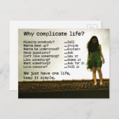 Waarom ingewikkelde citaat van het leven briefkaart (Voorkant / Achterkant)