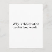 Waarom is afkorting zo'n lang woord briefkaart (Voorkant)