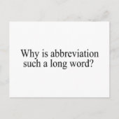 Waarom is afkorting zo'n lang woord briefkaart (Voorkant)
